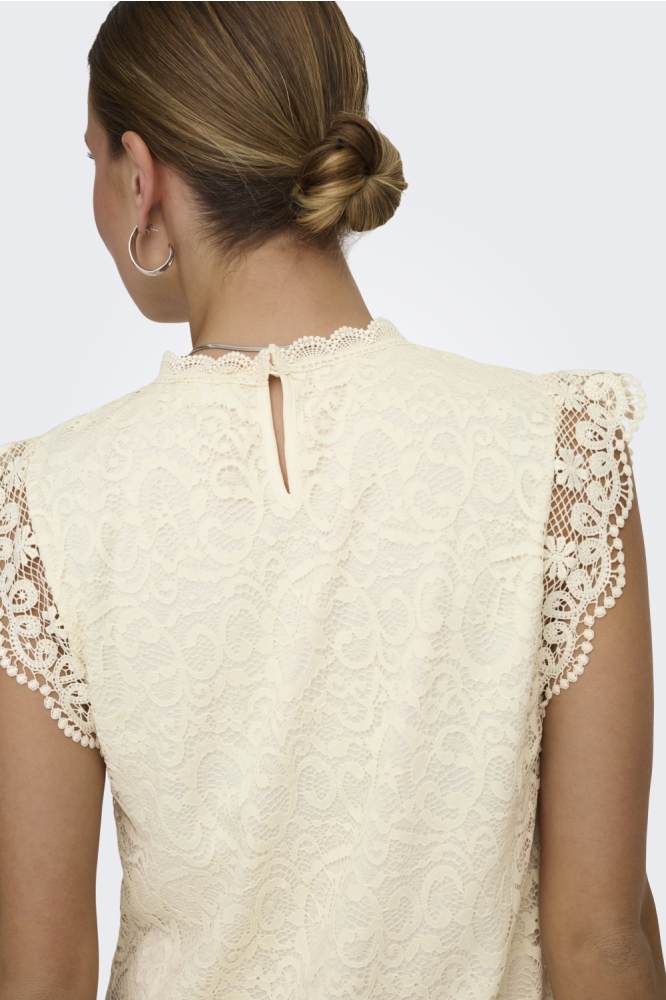 Jacqueline de Yong witte dames top | Model achteraanzicht