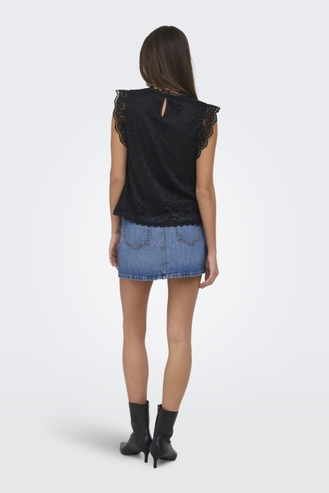 Jacqueline de Yong zwarte dames top | Model