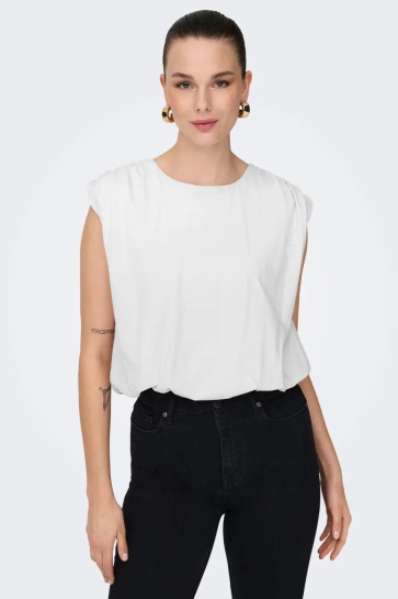 Jacqueline de Yong Top JDYMARA S/L BUBBLE TOP JRS 15345113 CLOUD DANCER