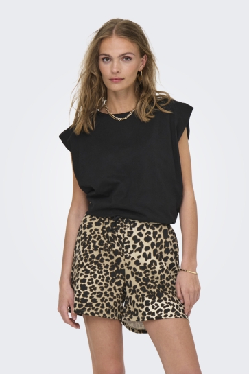 Jacqueline de Yong Top JDYMARA S/L BUBBLE TOP JRS 15345113 BLACK