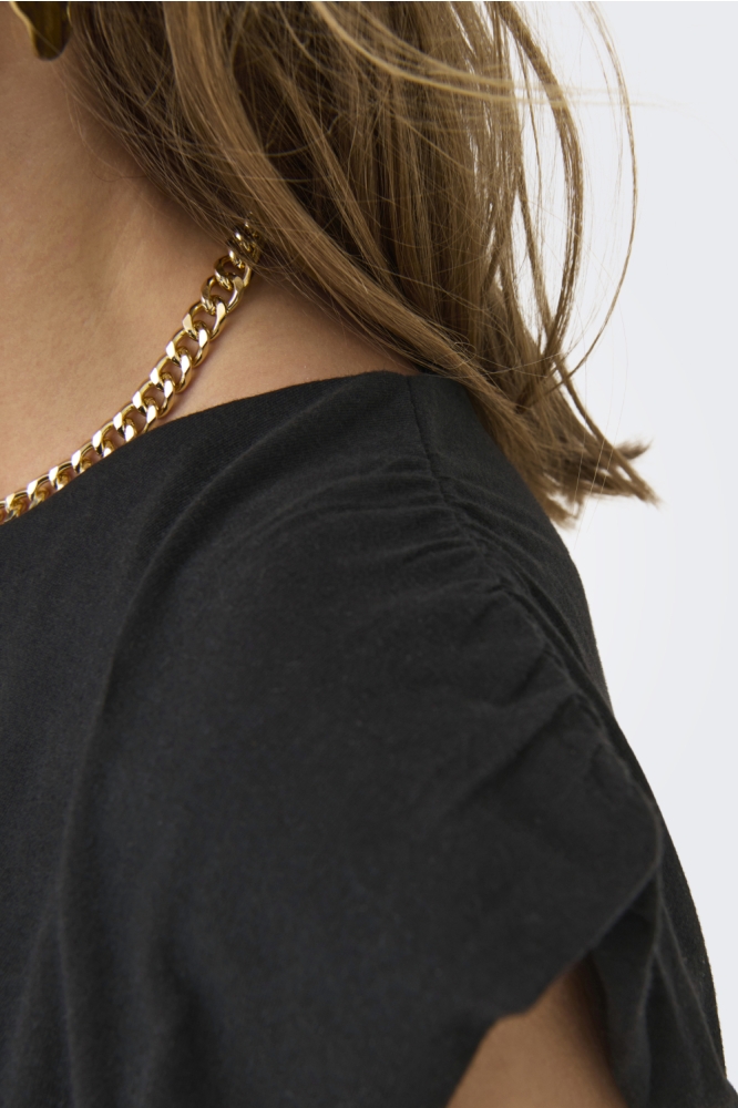 Jacqueline de Yong zwarte dames top | Close up