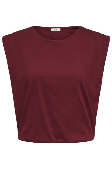 Jacqueline de Yong Top JDYMARA S/L BUBBLE TOP JRS 15345113 RHUBARB