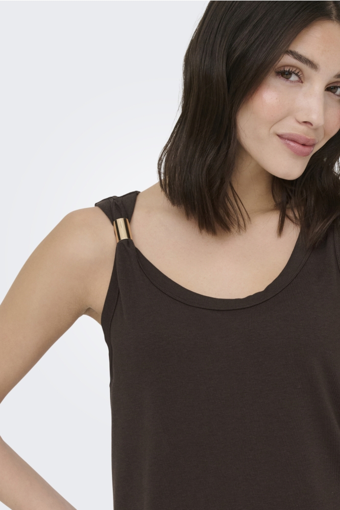 Jacqueline de Yong bruine dames top | Close up