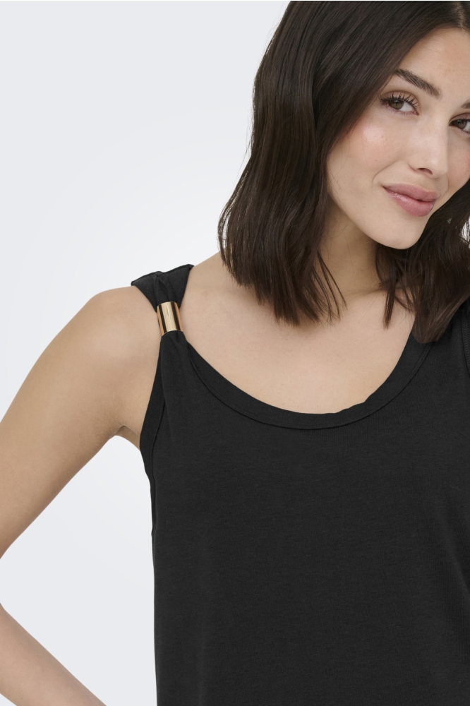 Jacqueline de Yong zwarte dames top | Close up