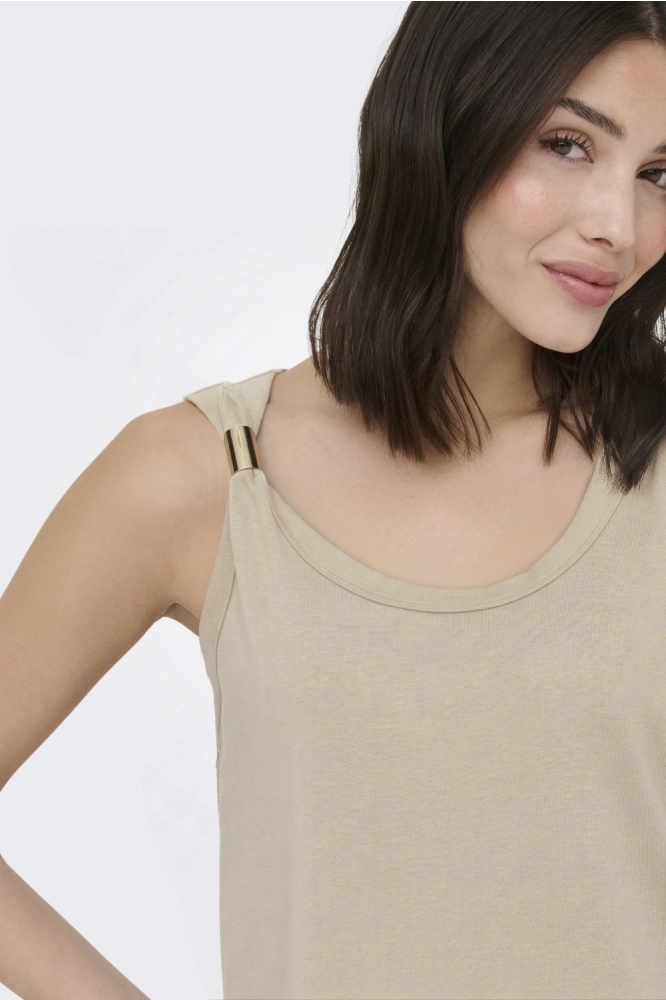Jacqueline de Yong beige dames top | Close up