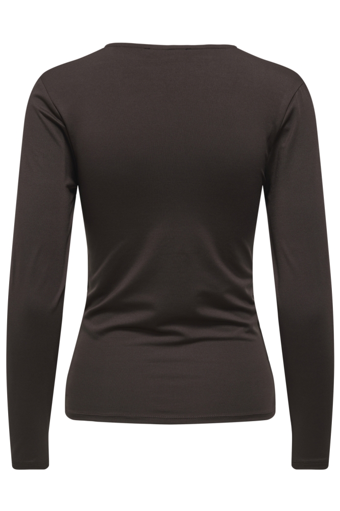 Only bruine dames t-shirt | Achteraanzicht