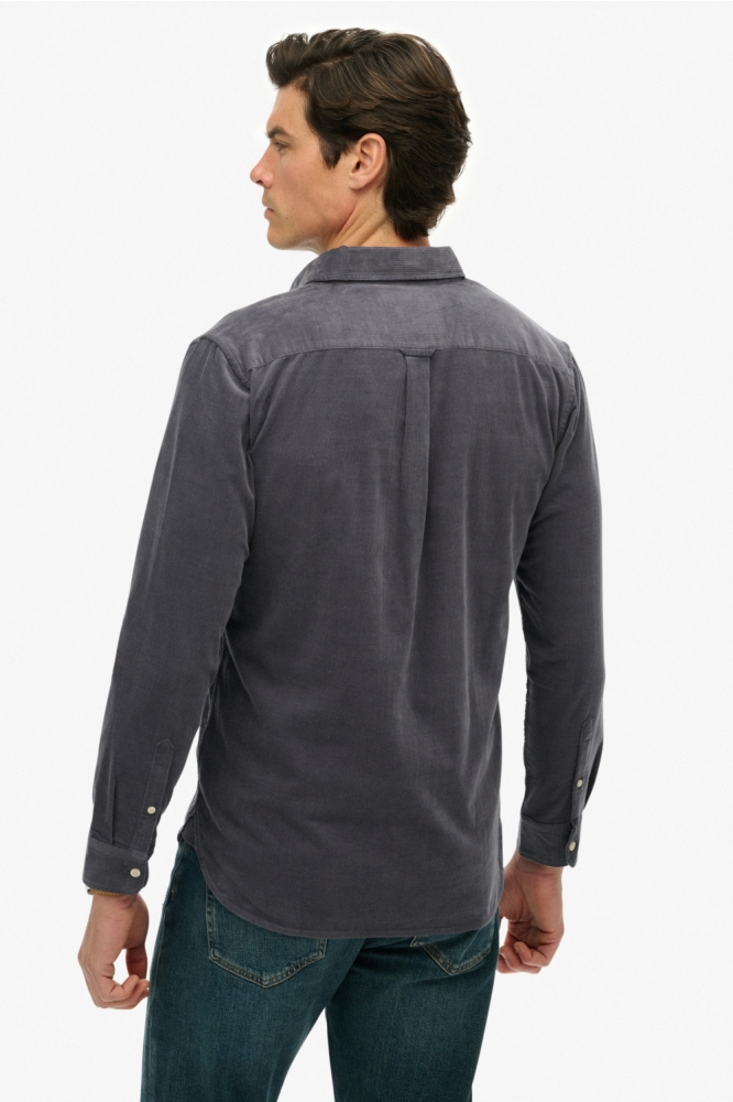 Superdry blauwe heren overhemd | Model achteraanzicht