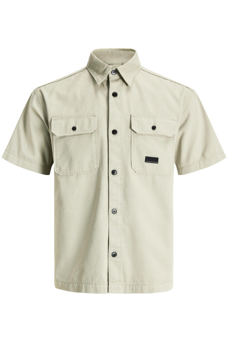 Jack & Jones beige heren overhemd | Vooraanzicht