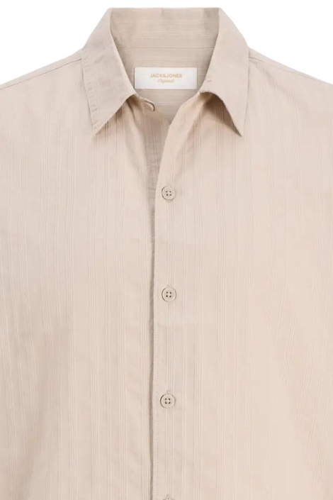 Jack & Jones beige heren overhemd | Close up