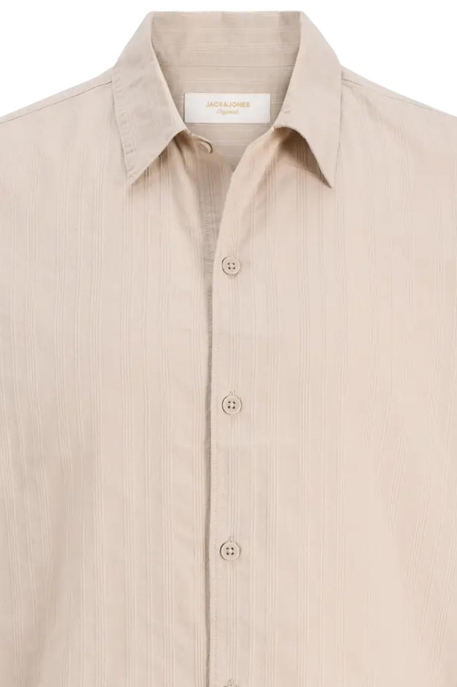 Jack & Jones beige heren overhemd | Close up