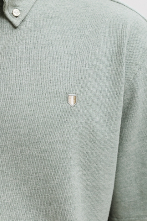 Jack & Jones groene heren overhemd | Close up