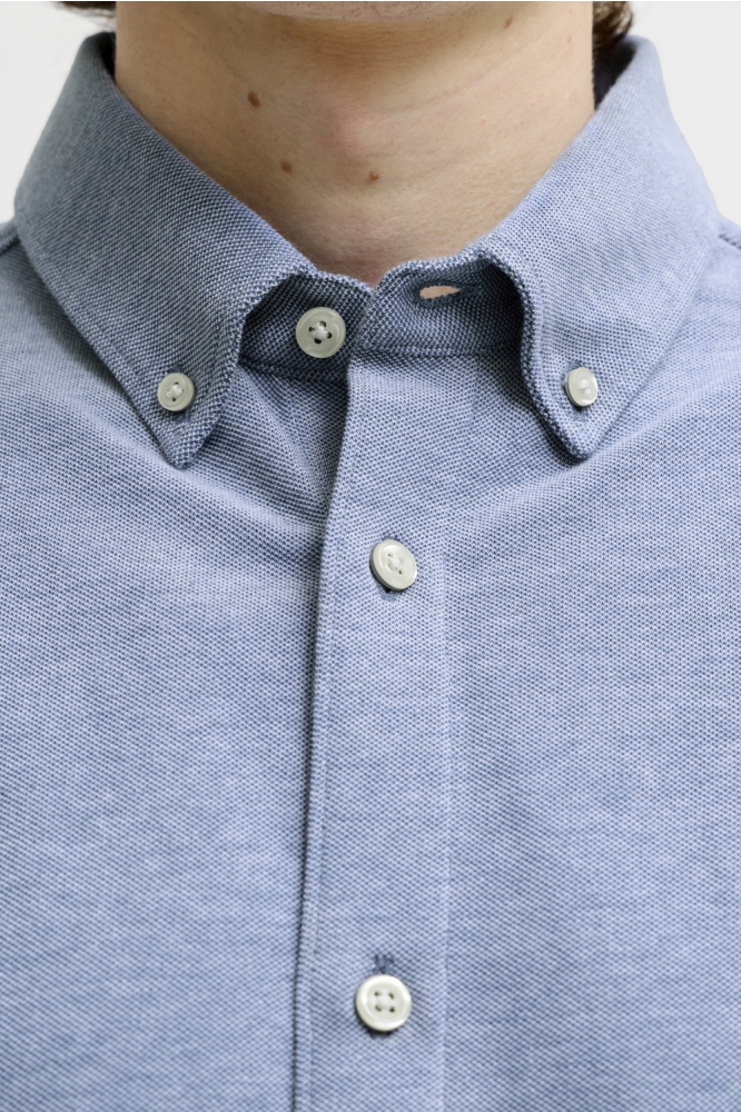 Jack & Jones blauwe heren overhemd | Close up
