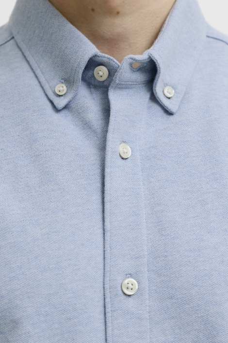 Jack & Jones blauwe heren overhemd | Close up