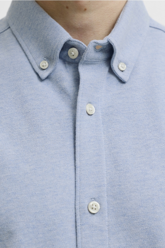 Jack & Jones blauwe heren overhemd | Close up