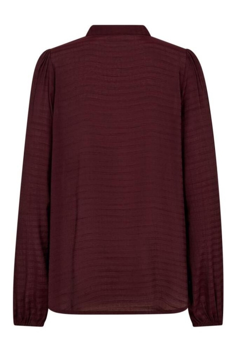 Freequent bordeaux dames blouse | Achteraanzicht