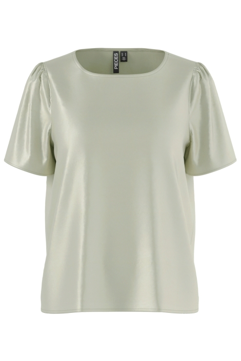 Pieces beige dames t-shirt | Vooraanzicht