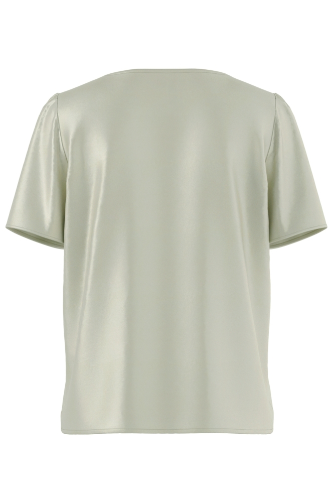 Pieces beige dames t-shirt | Achteraanzicht