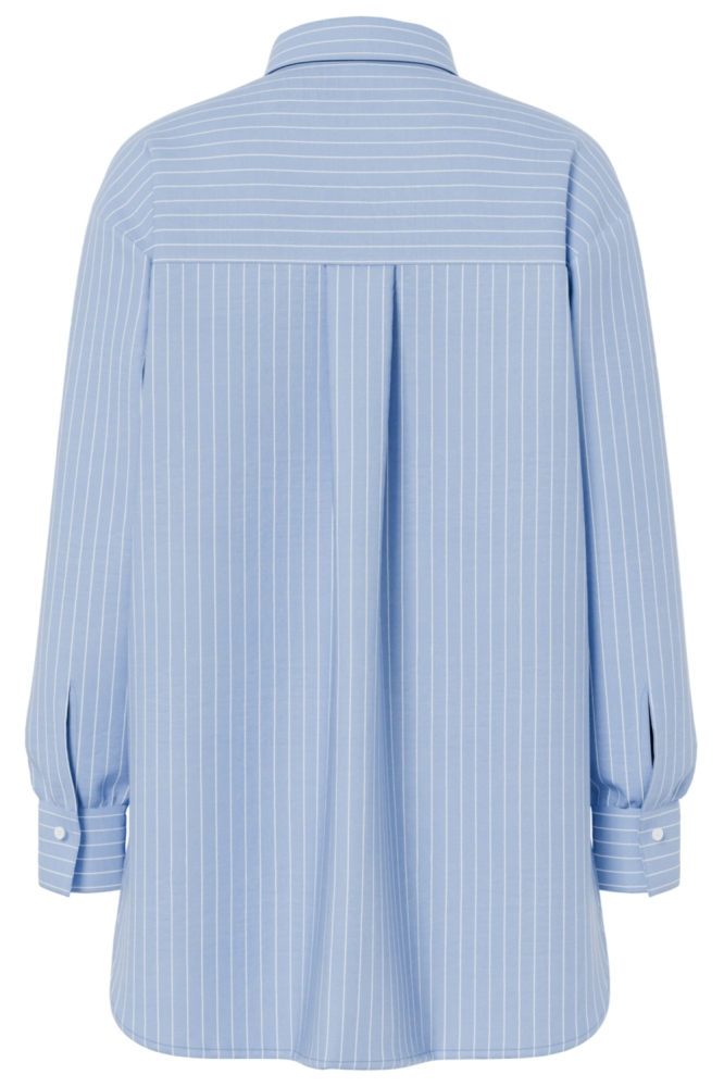 Pieces blauwe dames blouse | Achteraanzicht