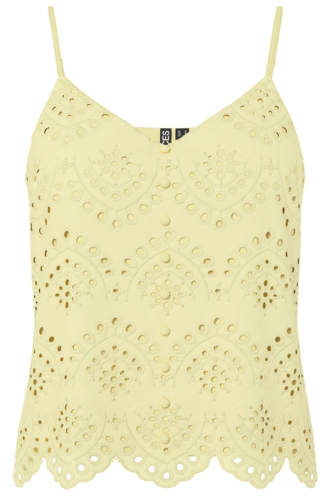 Pieces gele dames top | Vooraanzicht