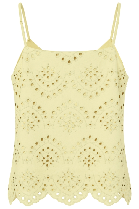 Pieces gele dames top | Achteraanzicht