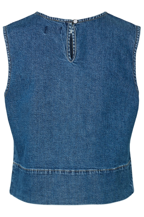 Pieces blauwe dames top | Achteraanzicht