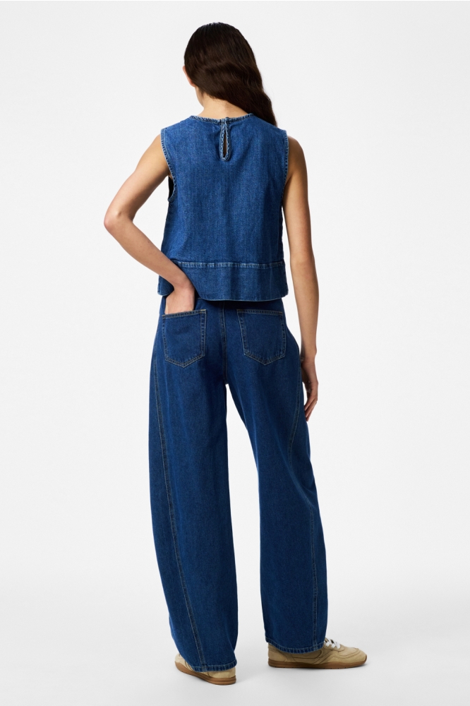 Pieces blauwe dames top | Model