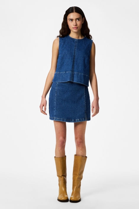 Pieces blauwe dames top | Model