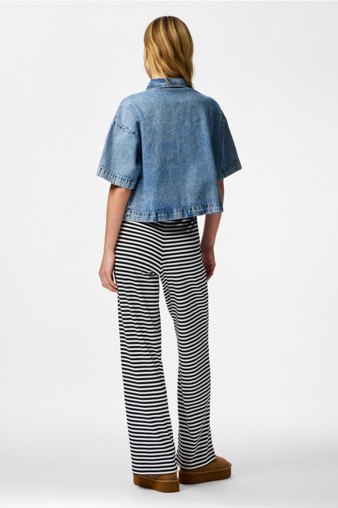 Pieces blauwe dames blouse | Model