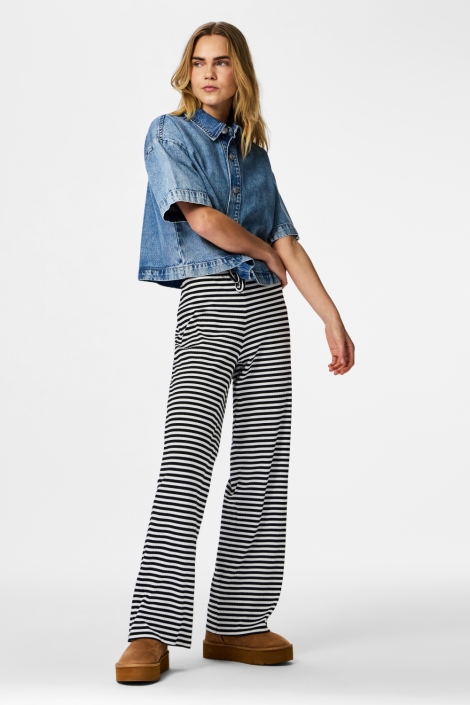 Pieces blauwe dames blouse | Model