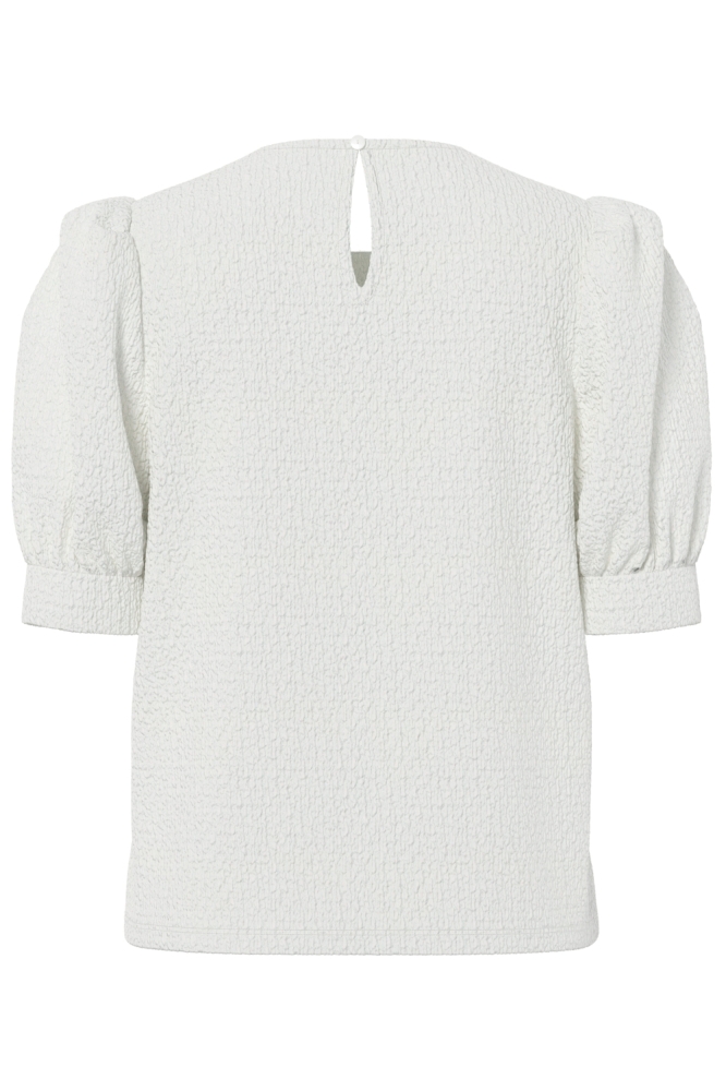 Pieces witte dames t-shirt | Achteraanzicht