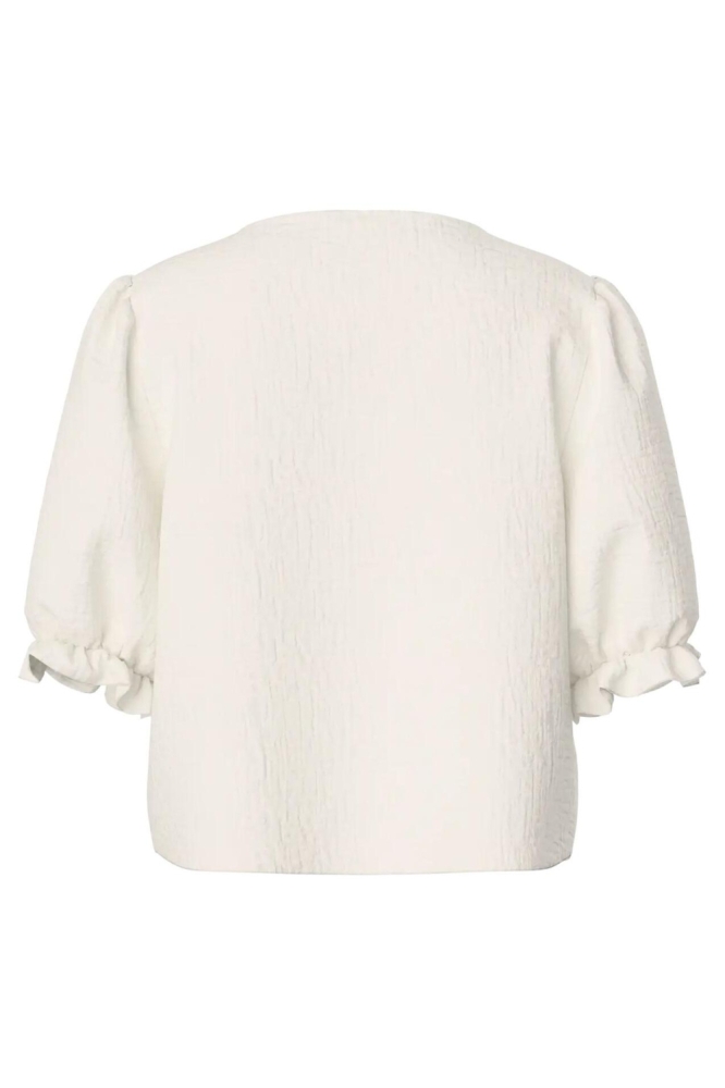 Pieces witte dames blouse | Achteraanzicht