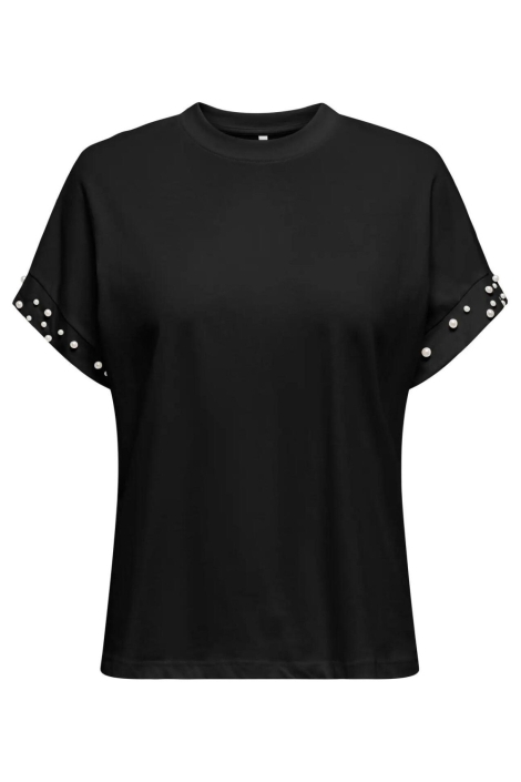 Only zwarte dames t-shirt | Vooraanzicht