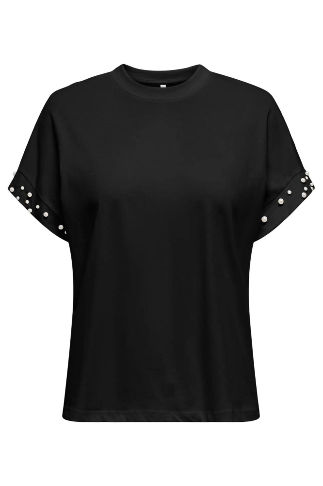 Only zwarte dames t-shirt | Vooraanzicht