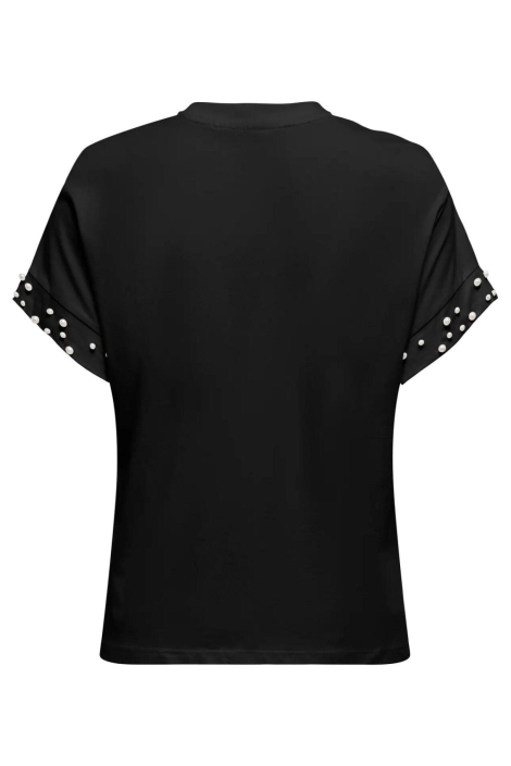 Only zwarte dames t-shirt | Achteraanzicht