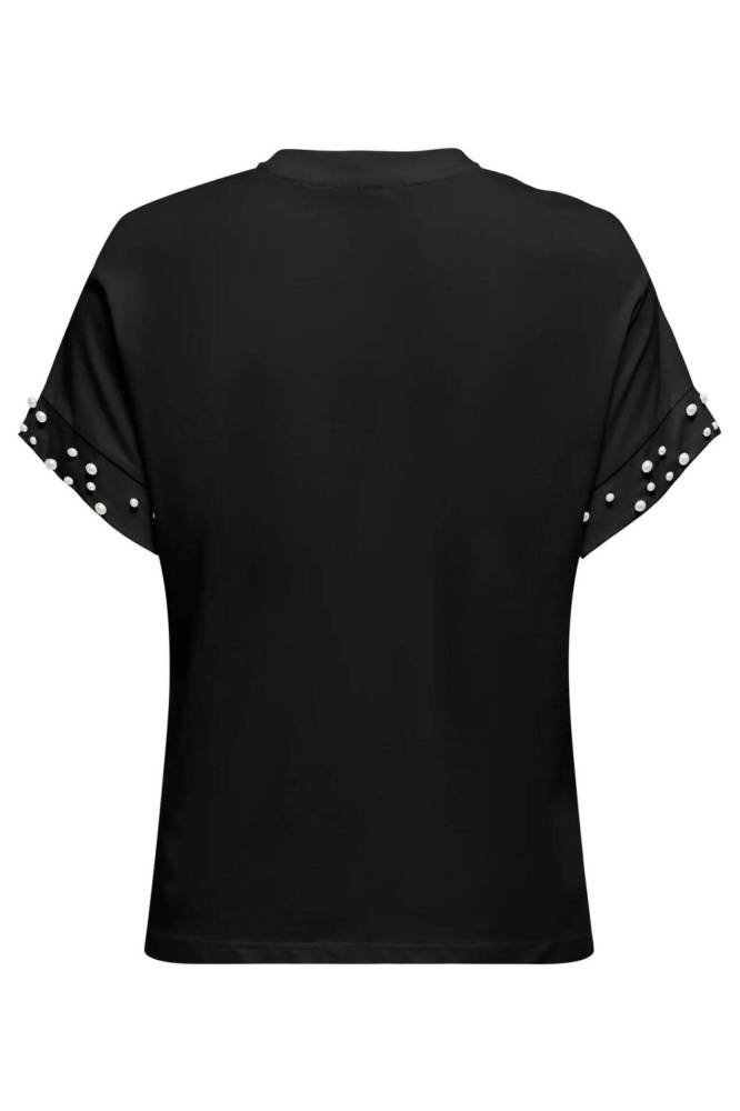 Only zwarte dames t-shirt | Achteraanzicht