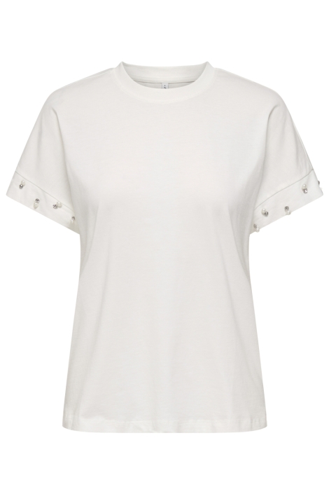 Only witte dames t-shirt | Vooraanzicht