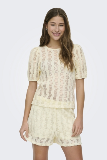 Only T-shirt ONLGRACE O-NECK S/S TOP JRS 15371975 BIRCH