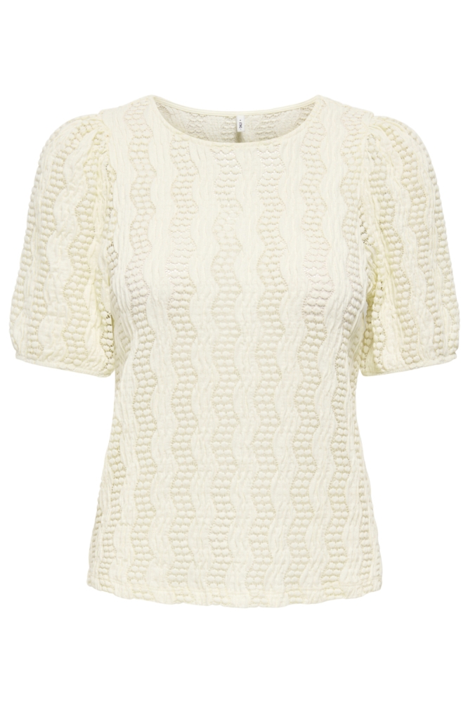 Only beige dames t-shirt | Vooraanzicht