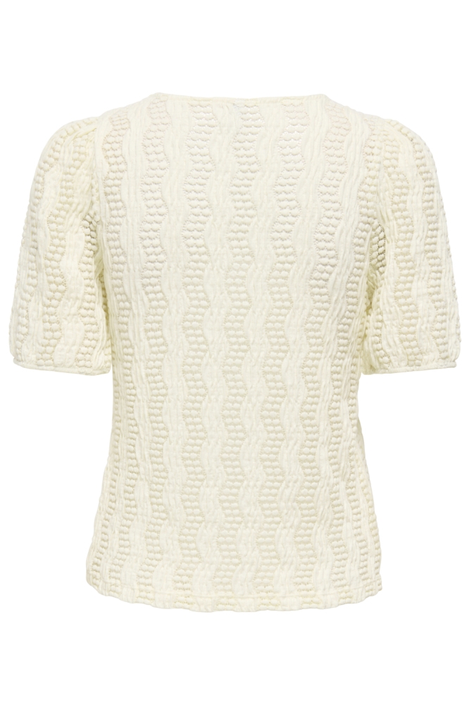 Only beige dames t-shirt | Achteraanzicht