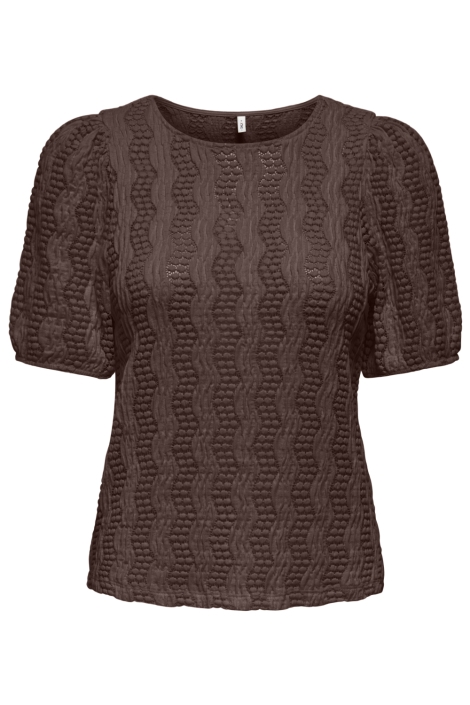 Only bruine dames t-shirt | Vooraanzicht