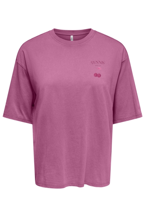 Only roze dames t-shirt | Vooraanzicht