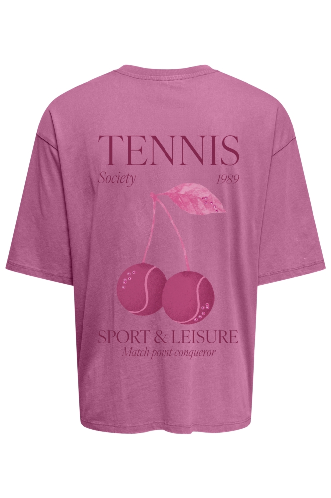 Only roze dames t-shirt | Achteraanzicht