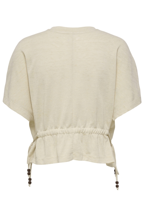 Only beige dames t-shirt | Achteraanzicht