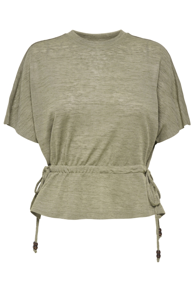 Only groene dames t-shirt | Vooraanzicht