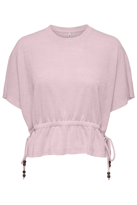 Only roze dames t-shirt | Vooraanzicht