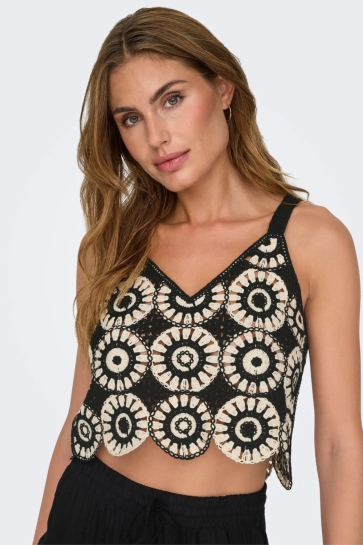 Only Top ONLYVONNE S/L TOP JRS 15289731 BLACK/BIRCH
