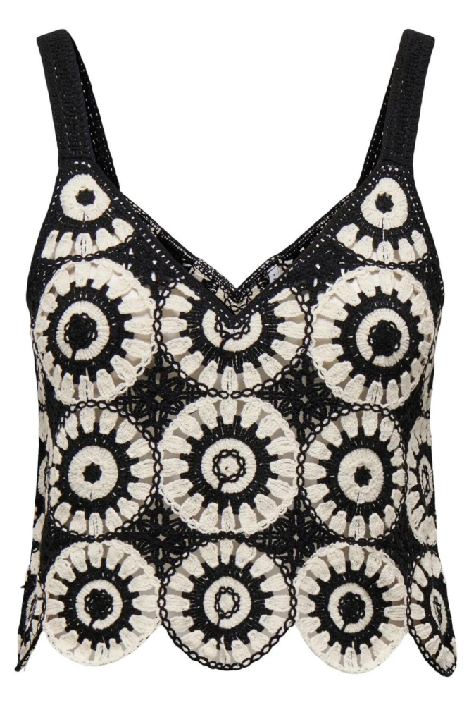 Only zwarte dames top | Vooraanzicht