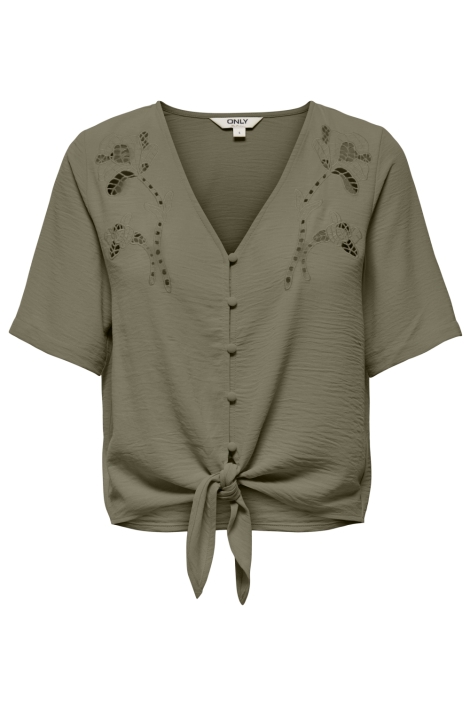Only groene dames blouse | Vooraanzicht