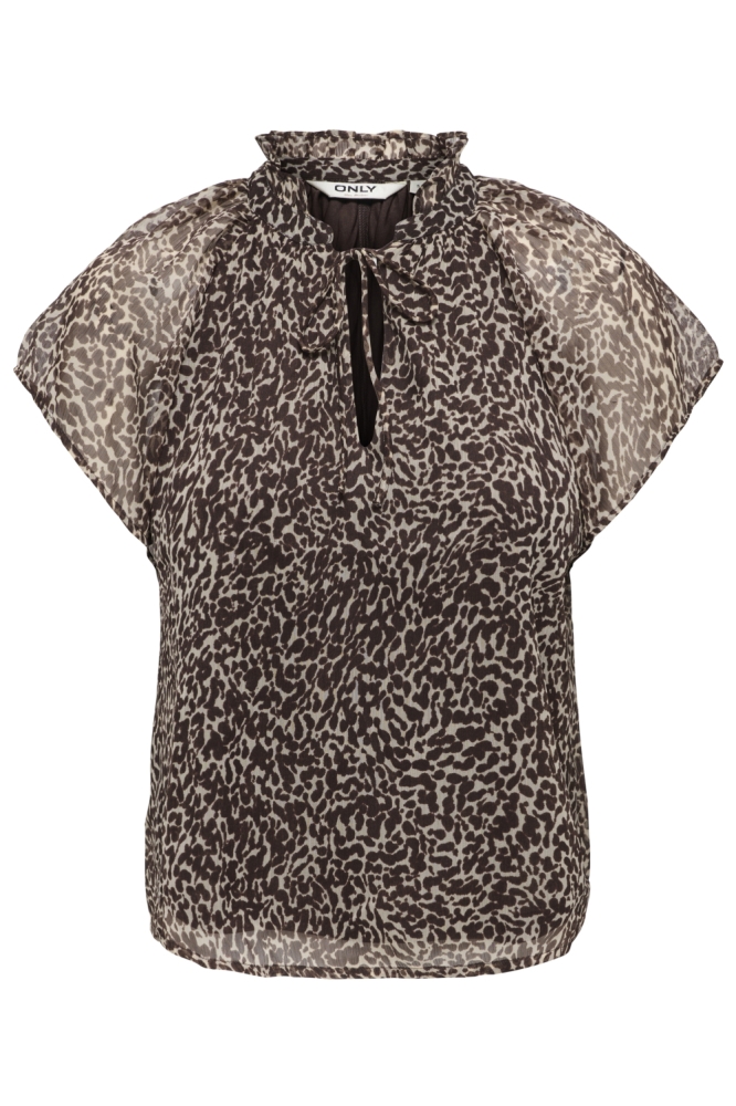 Only bruine dames blouse | 