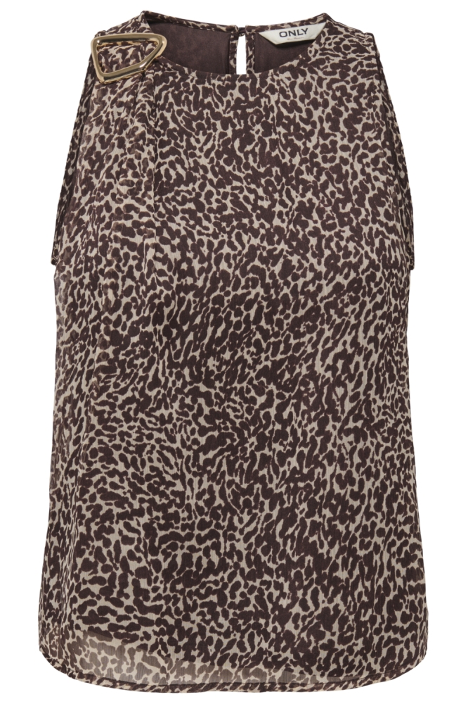 Only bruine dames blouse | Vooraanzicht